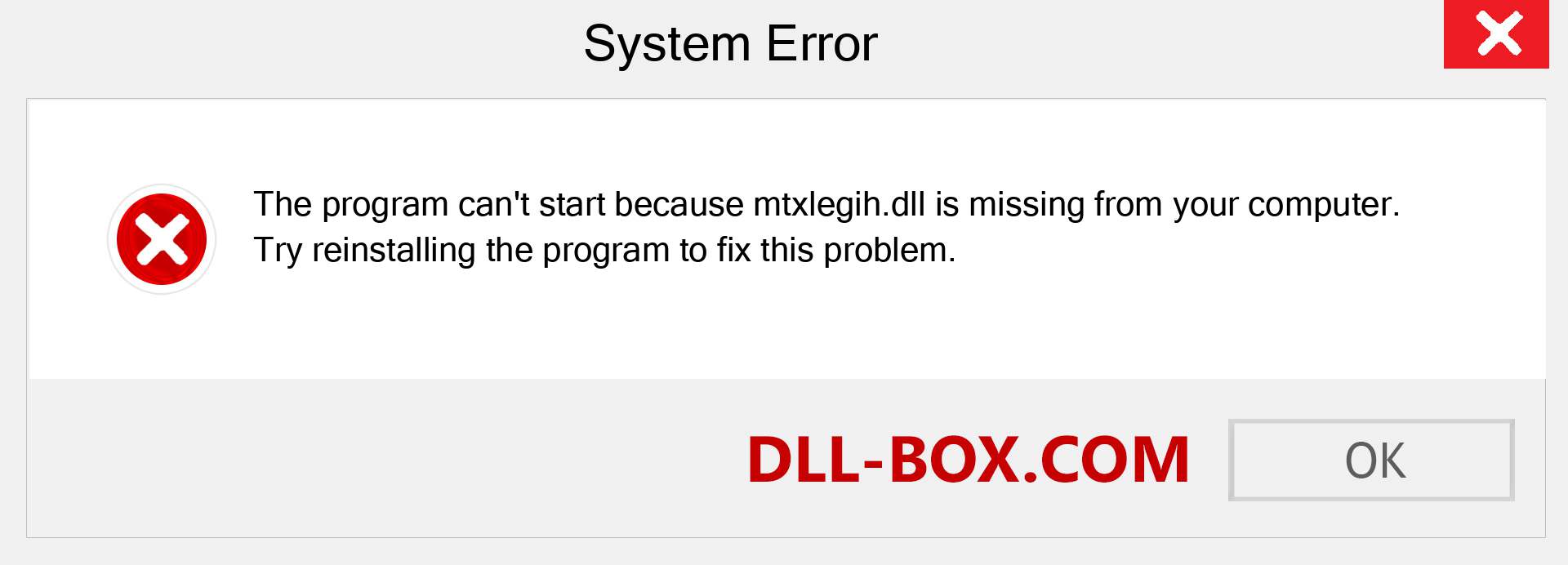  mtxlegih.dll file is missing?. Download for Windows 7, 8, 10 - Fix  mtxlegih dll Missing Error on Windows, photos, images